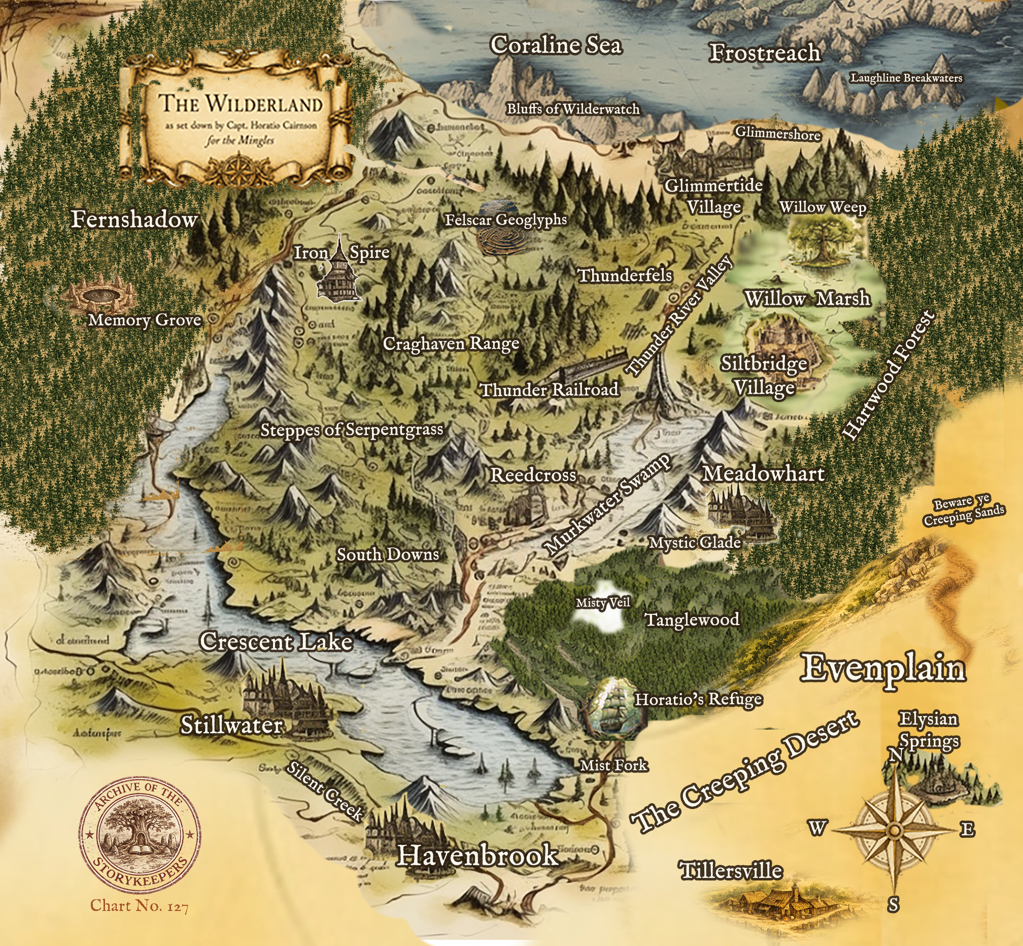 Horatio's Map of the Wilderland, Chart No. 127